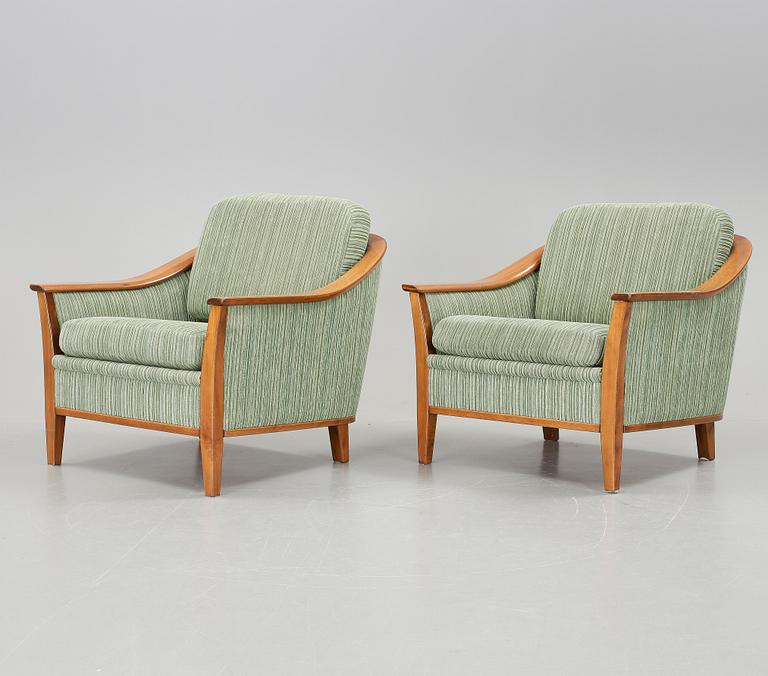 FÅTÖLJER, mahogny, omkr 1900-talets mitt.
