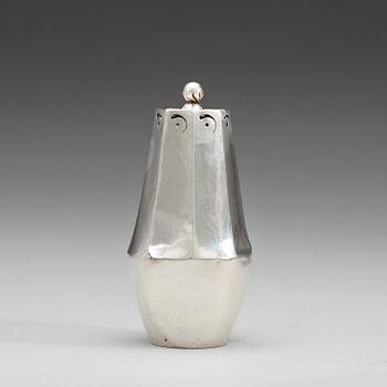 A Georg Jensen sterling sugar caster, Copenhagen ca 1919-21.