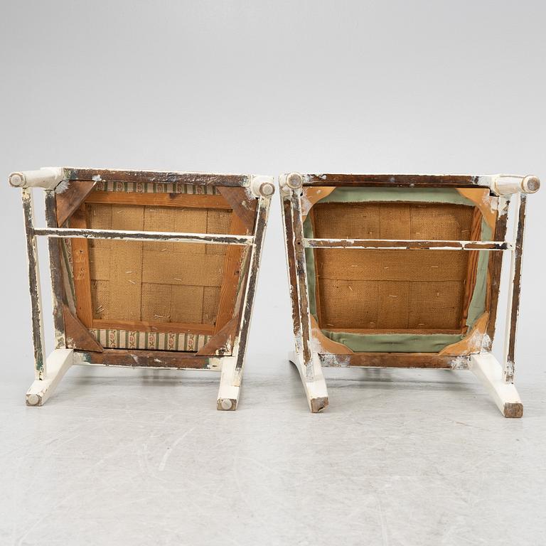 Chairs, 10 similar, circa 1800, late Gustavian.