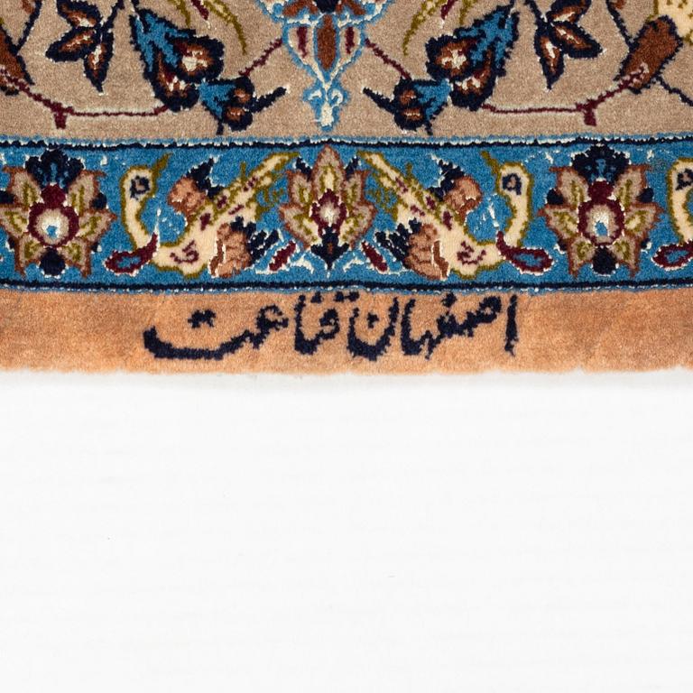 A rug, semi-antique, Esfahan, signed Ghena, ca 166 x 109 cm.