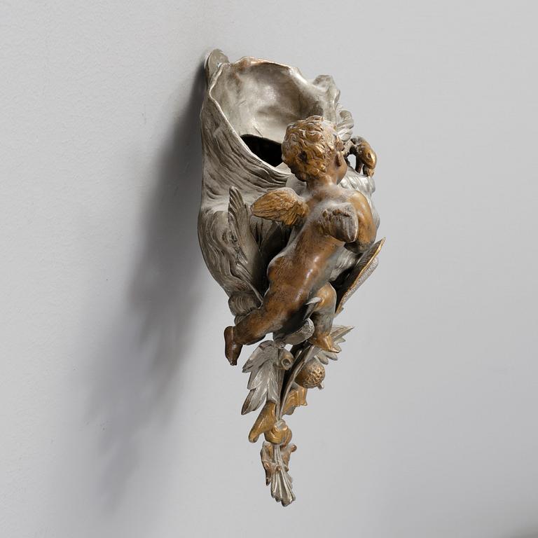 VÄGGVAS, metall, 1900-tal.