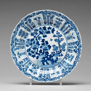 Six blue and white plates, Qing dynasty, Kangxi (1662-1722).