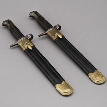 BAJONETTER, 2 par, Italien, 1800-talets tredje kvartal.