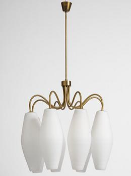 Harald Notini, eller Uno Westerberg, taklampa, Arvid Böhlmarks Lampfabrik, Stockholm, 1950-tal.