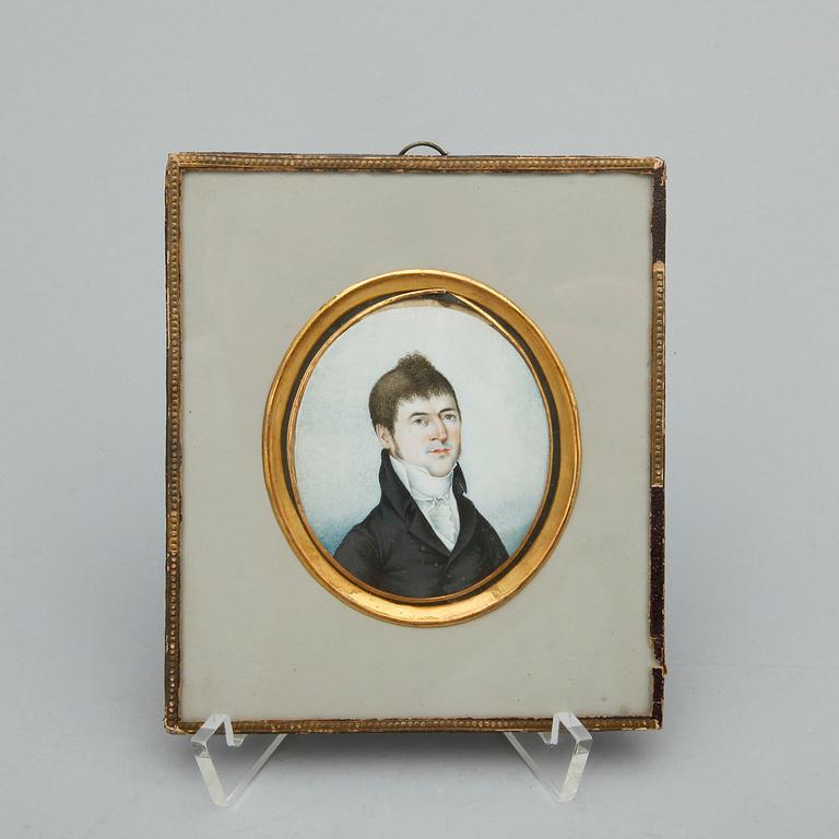 OKÄND KONSTNÄR, miniatyrmålning, empire, gouache, 1800-tal.