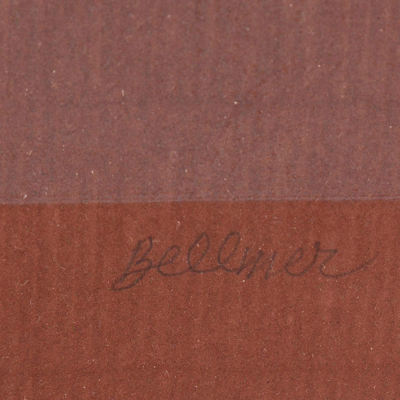 HANS BELLMER, etching on coloured paper, 1967, signed in pencil and numbered XIV/XXVI.