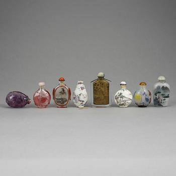 SNUSFLASKOR, 8 st, Kina, 1800-/1900-tal.
