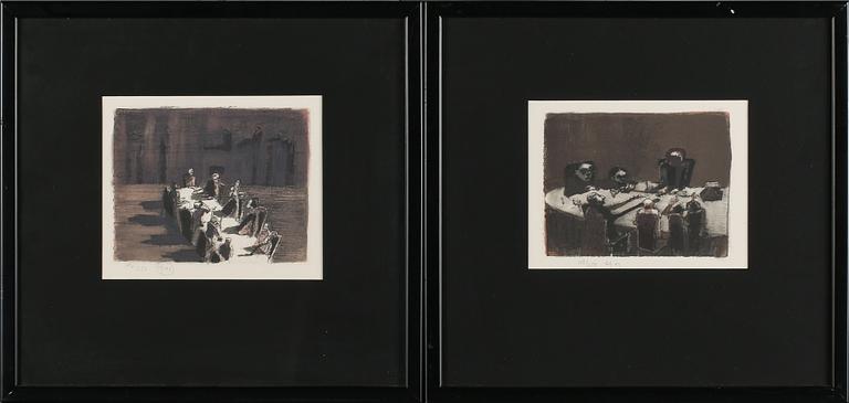 ROJ FRIBERG, 2 st, litografier, signerad -93.