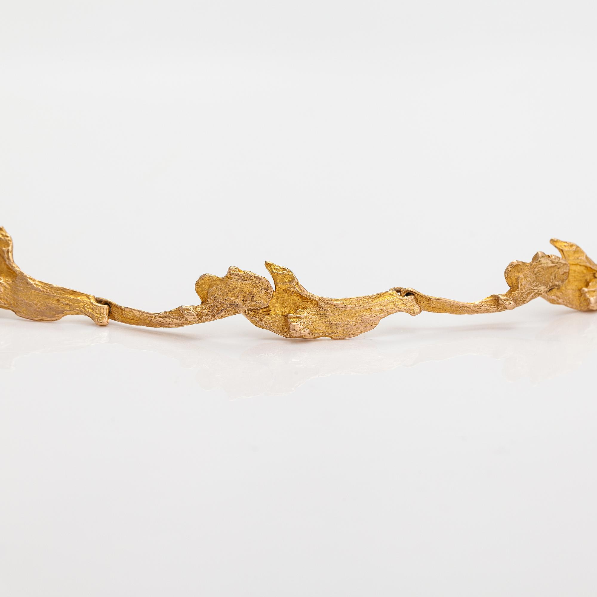 Björn Weckström, "Orchid psychedelic"A 14K gold bracelet . Lapponia 1971.