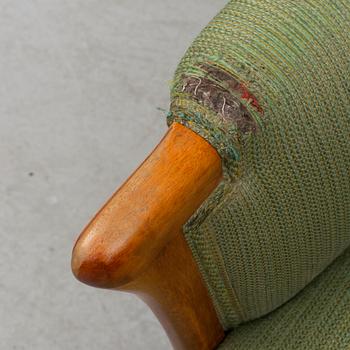 CARL MALMSTEN, fåtölj, "Vår Fru", O.H. Sjögren, Tranås. Brickmärkt. 1900-talets andra hälft.