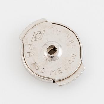 Örhängen 18K vitguld med färgbehandlade gula briljantslipade diamanter.