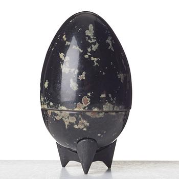 Hans Hedberg, a faience sculpture of an egg, Biot, France.