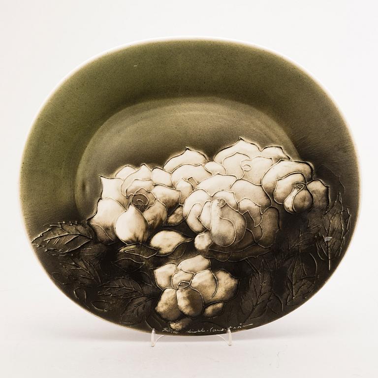 HELJÄ LIUKKO-SUNDSTRÖM, unik dekorationsfat, signerad, Heljä Liukko-Sundström 2006.