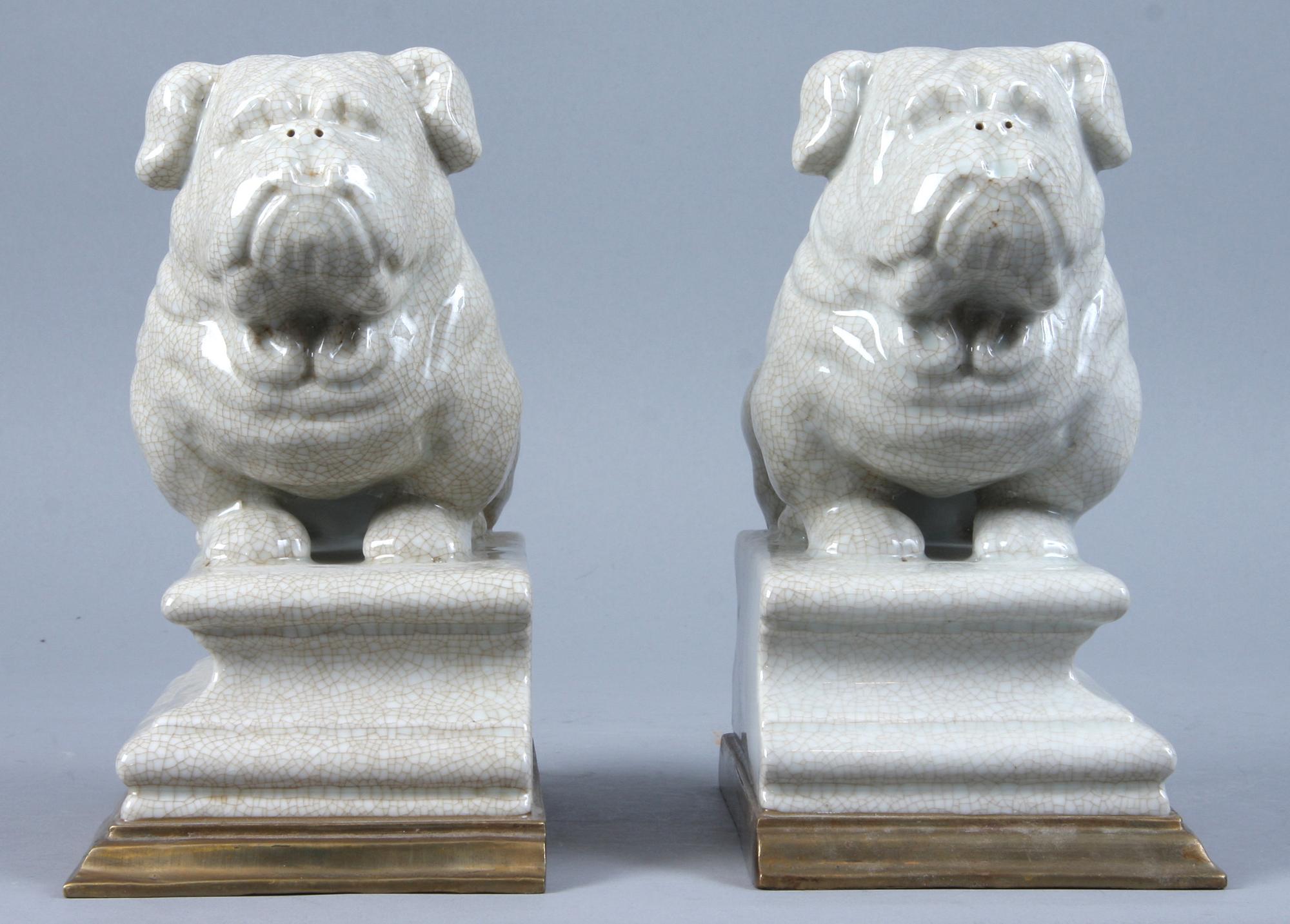 BOKSTÖD, ett par, porslin, 2000-tal.