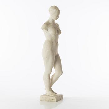 Gudmar Olovson, skulptur. Gips. Osignerad. Höjd 59 cm, längd 14 cm.