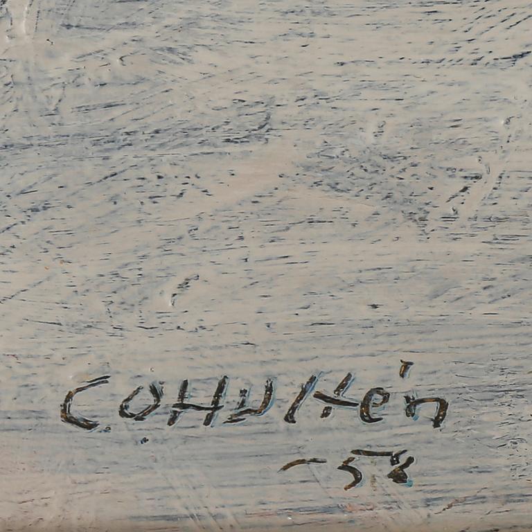 CARL OTTO HULTÉN, olja på pannå, sign o dat- 58.