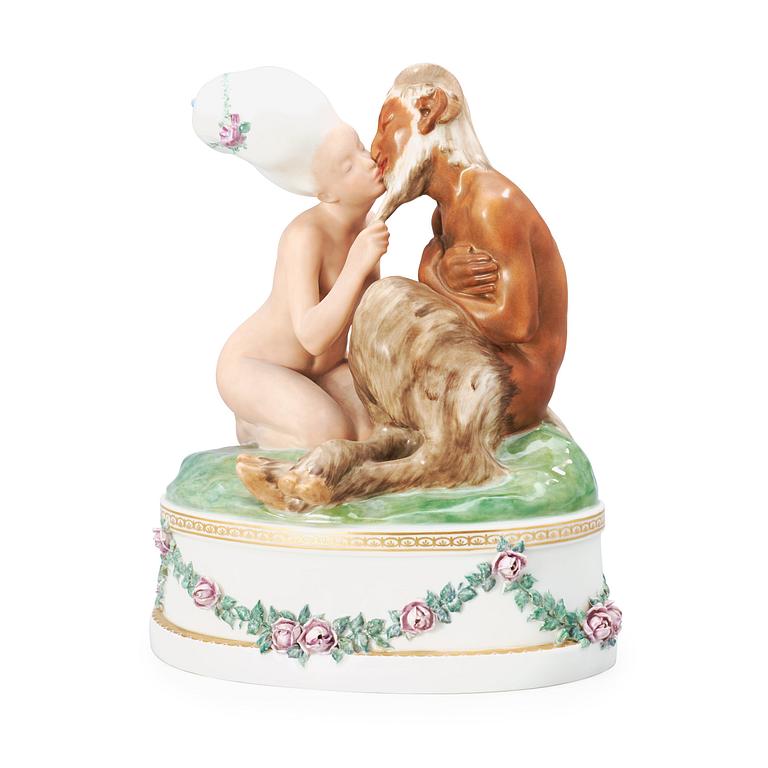 GERHARD HENNING, figurgrupp, Den Kongelige Porcelainsfabrik, Danmark.