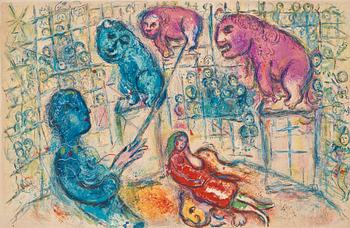 391. Marc Chagall, From: "Le cirque" (double page).