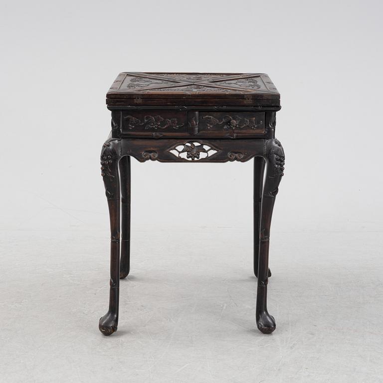 A Chinese hardwood games table, around the year 1900.