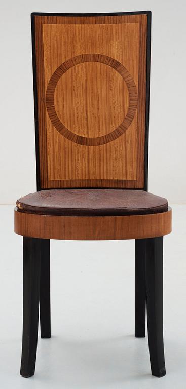 A set of six Axel Einar Hjorth 'Ceylon' chairs, Nordiska Kompaniet, Stockholm 1930.