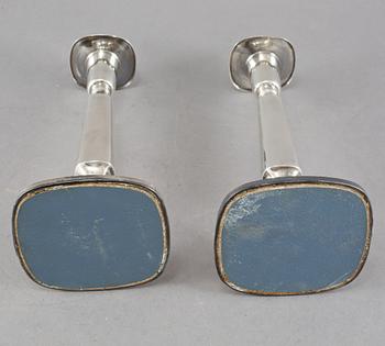 LJUSSTAKAR, ett par, silver, Tore Eldh, K & EC, Göteborg, 1962.