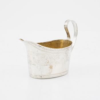 Stephan Westerstråle, gräddsnäcka, silver, Sengustaviansk, Stockholm 1805.