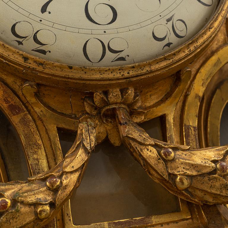 VÄGGPENDYL, gustaviansk, Eric Lindgren, Stockholm, 1700-talets slut.