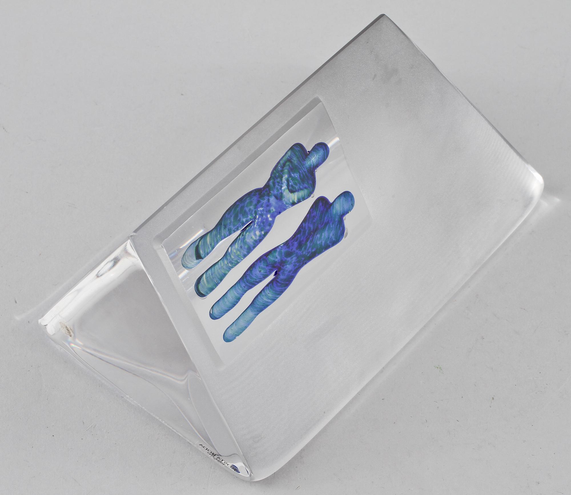 SKULPTUR, glas, Bertil Vallien, Kosta Boda, sent 1900-tal.