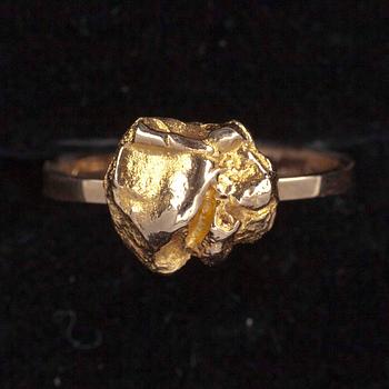 RING, guld 14K, Björn Weckström, Lapponia Helsingfors 1969. Tot. vikt ca 2,7 gr.