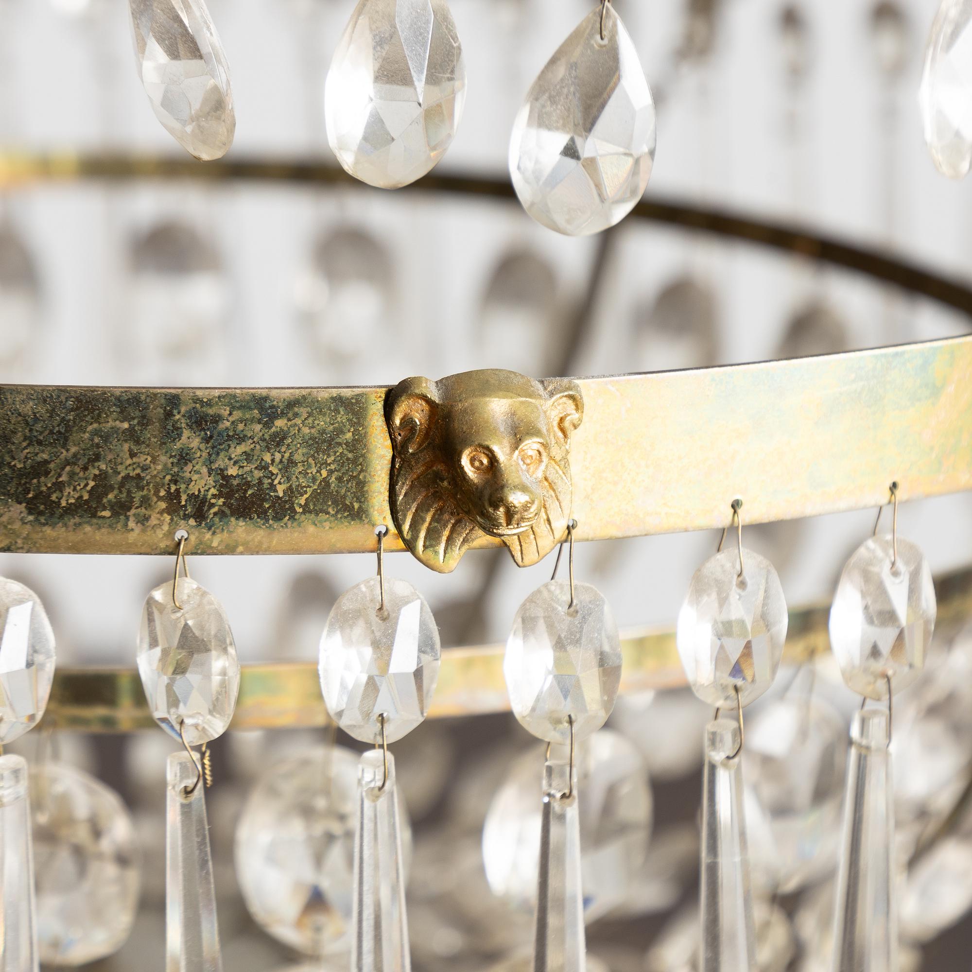 Ljuskrona, omkring 1900, Gustaviansk stil.