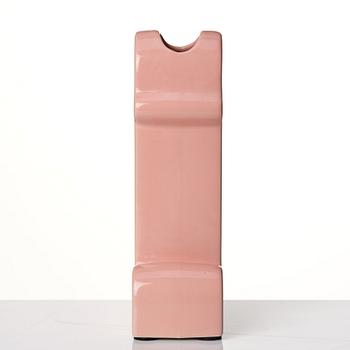 Ettore Sottsass, a 'Shiva' pink glazed ceramic vase, B.D Barcelona, Spain post 1973.