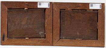 Okänd konstnär, 2 st, sannolikt England, 1800-tal.