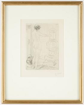 139. CARL LARSSON, etsning (II état av II), signerad med blyerts.