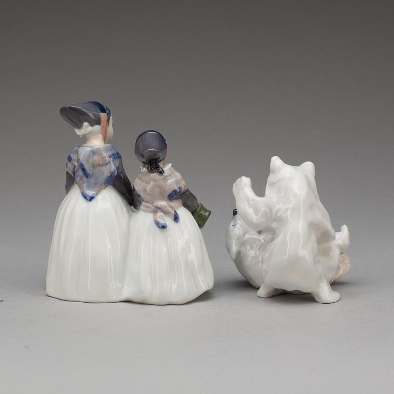 FIGURINER, 2 st. Porslin, Royal Copenhagen.