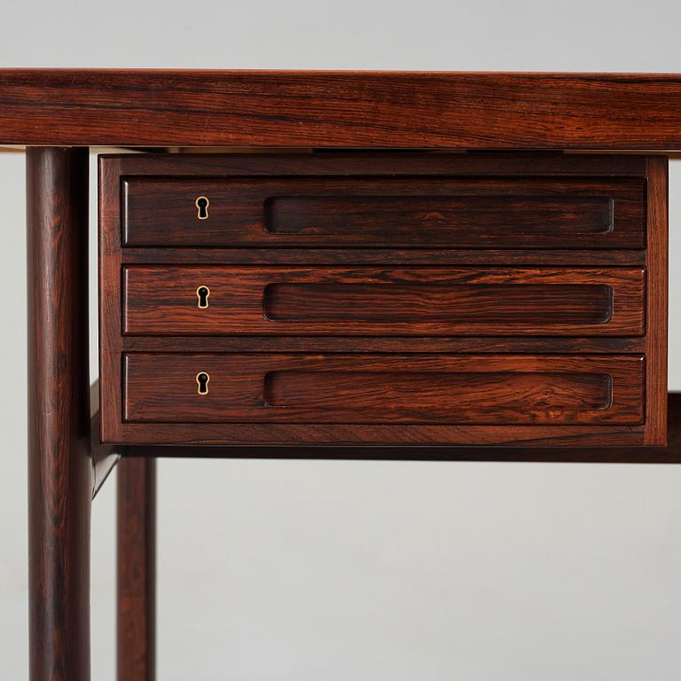 Peter Hvidt & Orla Mølgaard Nielsen, an executive desk, by cabinetmaker Ludvig Pontoppidan, Denmark, 1950-60's.