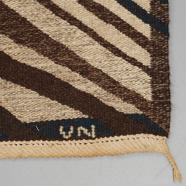 Viveca Nygren, Matto, flat weave, ca 227,5-228 x 192,5-193,5 cm, signed KLH VN.