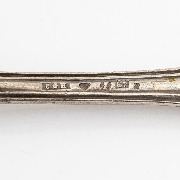 A 206-pieces Swedish silver cutlery set, model 'Olga', predominantly CG Hallberg, Stockholm, inclduing 1946.