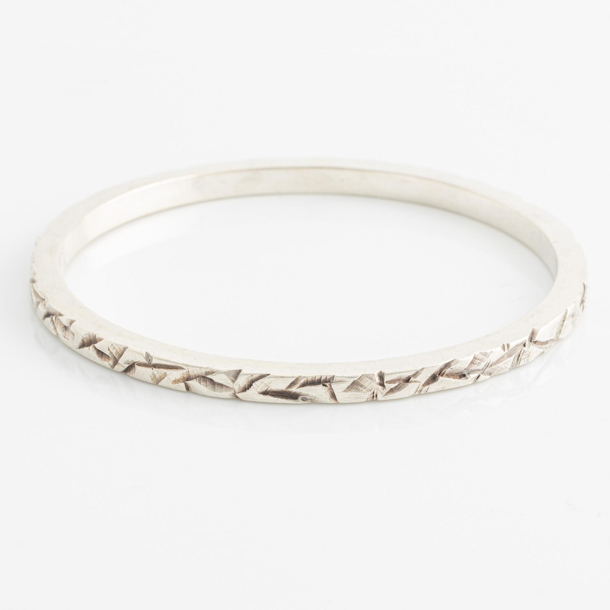 Rey Urban, ring and bracelet, silver.