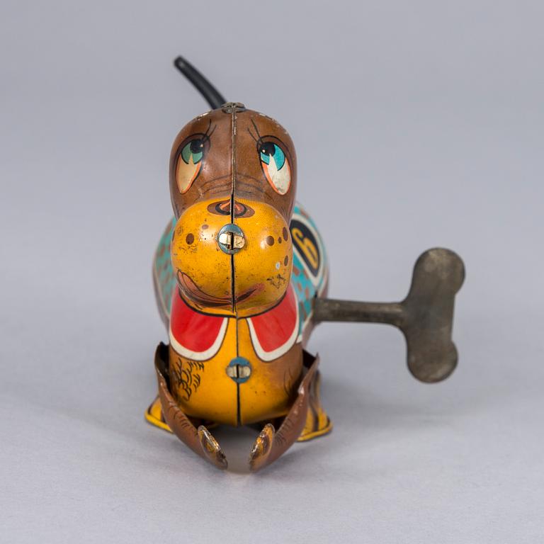 PARTI LEKSAKER, 5 st, bl a trä och plåt, Brio, Lego, Mamod m fl. 1950-60-tal.