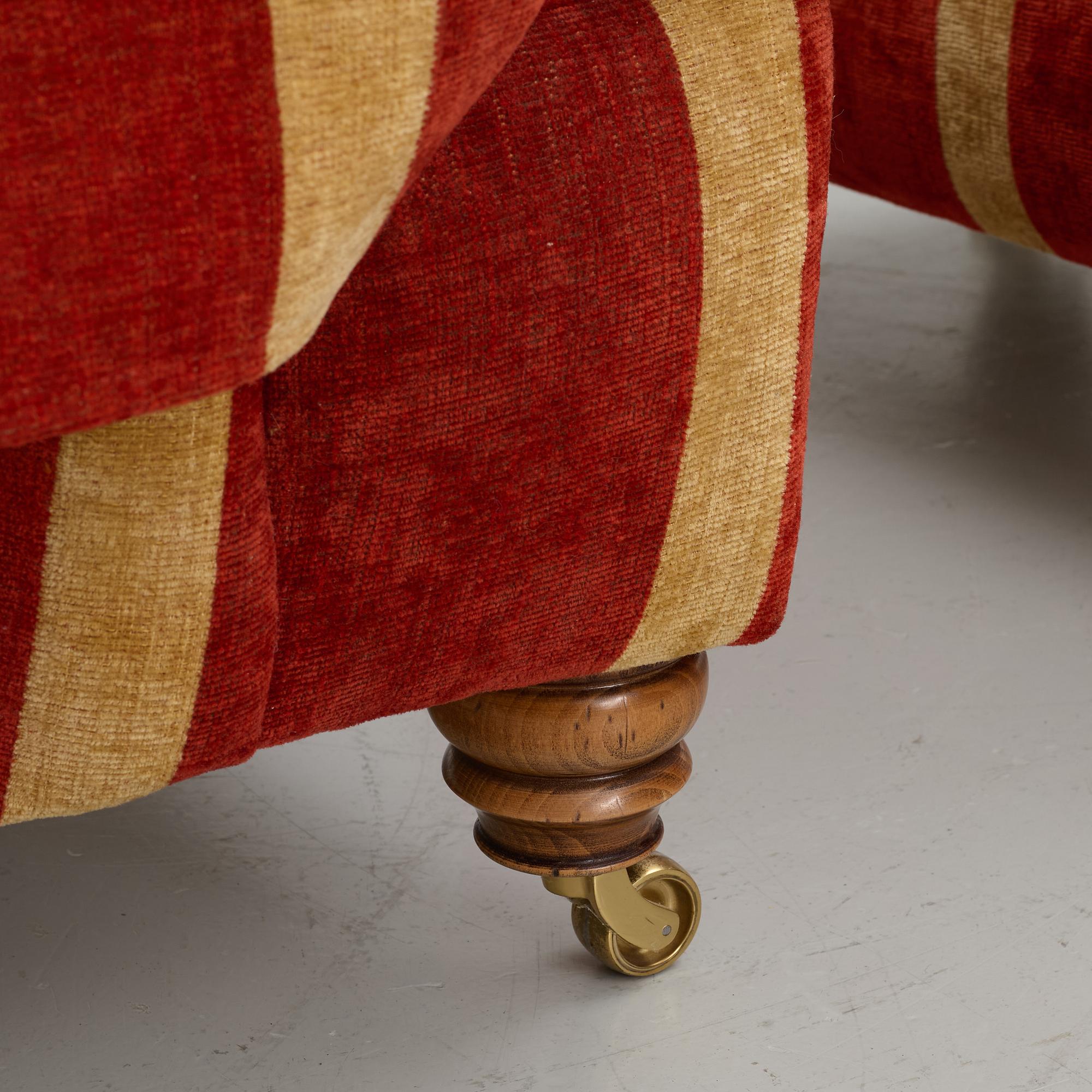 Howard armchair with footstool, Duresta,.