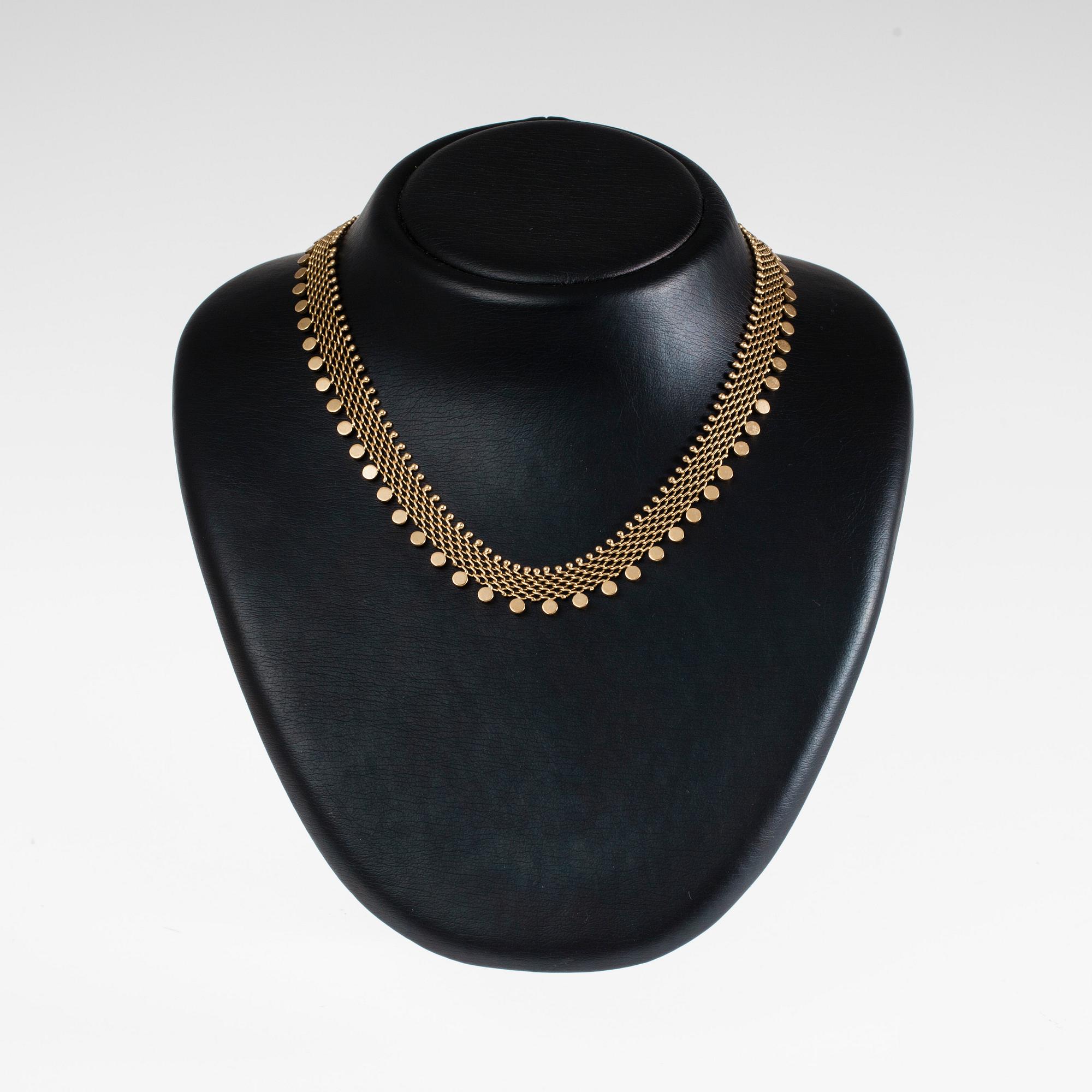 HALSBAND, guld 18K, Italien 1900-talets mitt. Vikt 33,7 g.