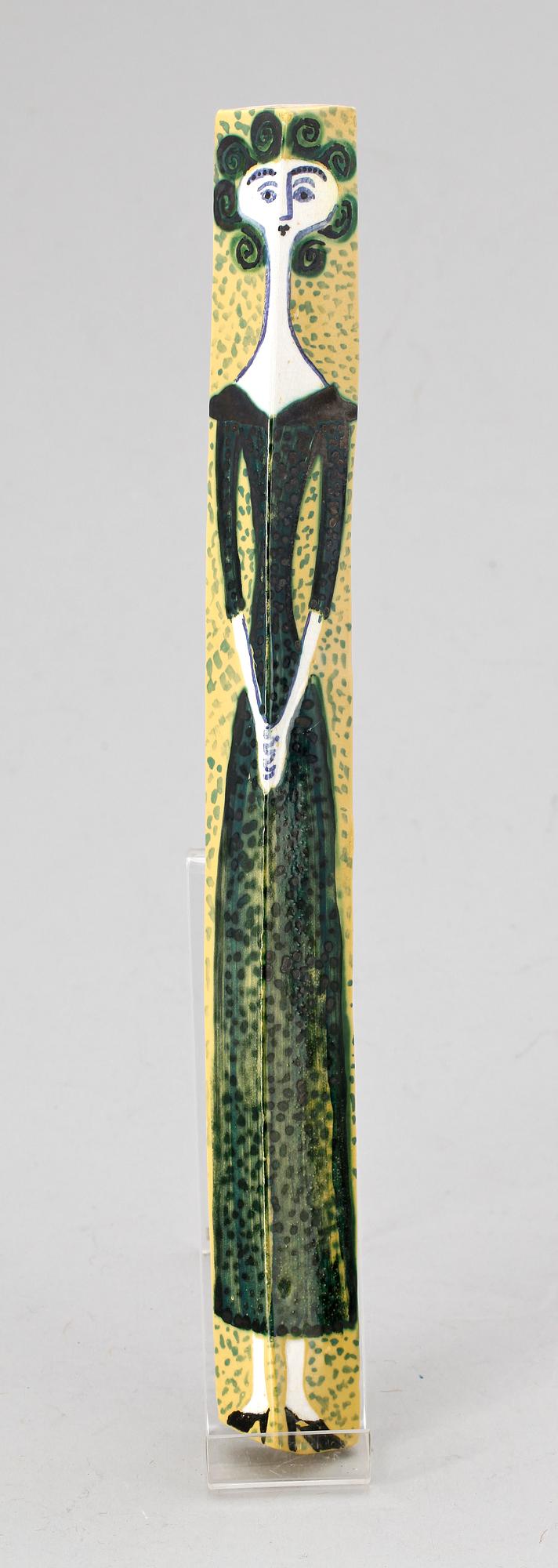 VÄGGSKULPTUR, lergods, Birger Kaipiainen, sign.