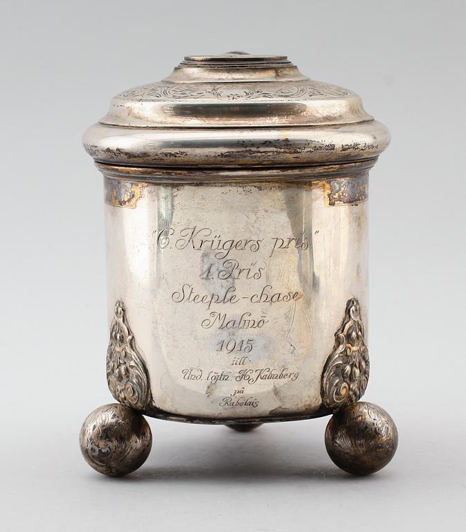 STOP, silver, C.G Hallberg, Stockholm 1893. Vikt ca 911 g.