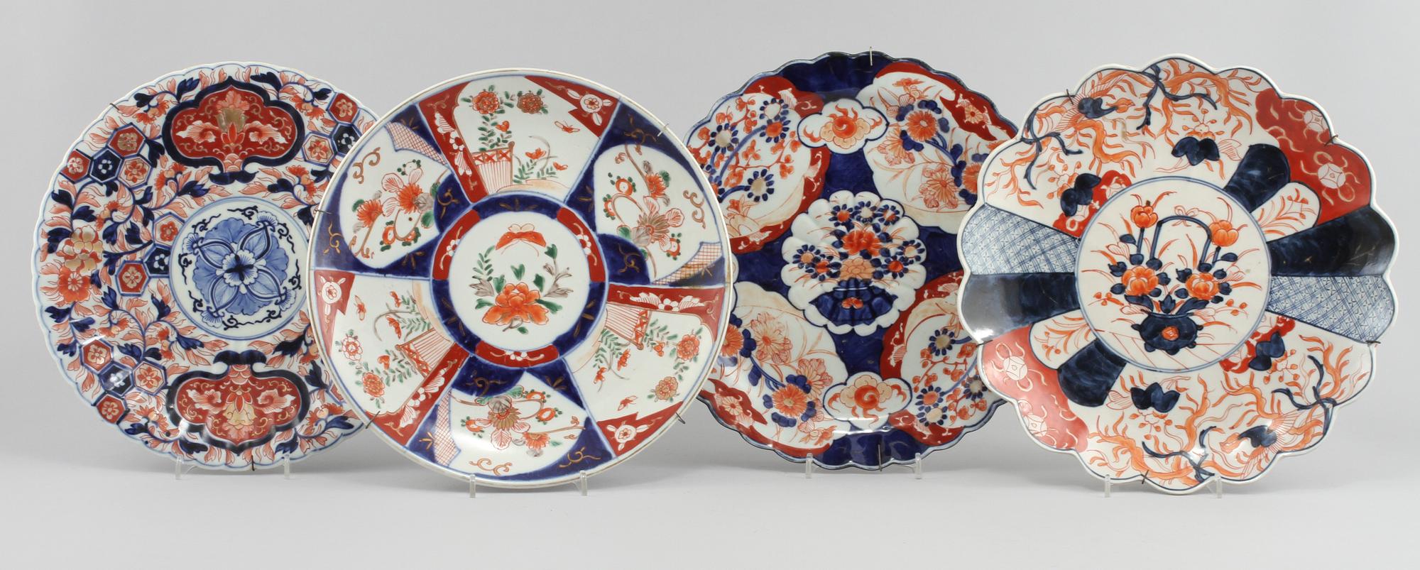 FAT, 4 st, porslin, Japan, 1800/1900-tal.