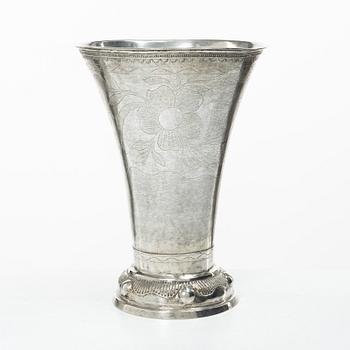 A Swedish silver beaker, mark of Hans Lyberg, Borås 1811.