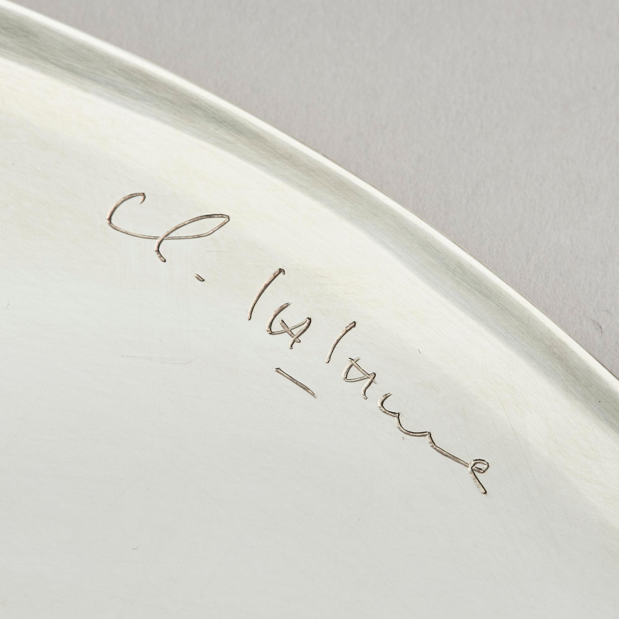 Claude Lalanne, a silver plated and part gilt tray, ed. 86/250, Artcurial, France, 1980.