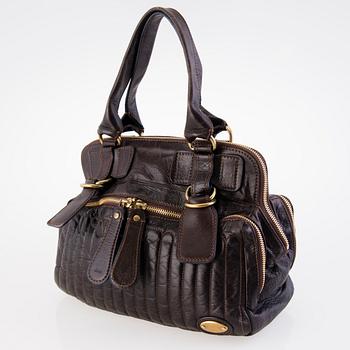 CHLOÉ Brown Leather Satchel Bag.