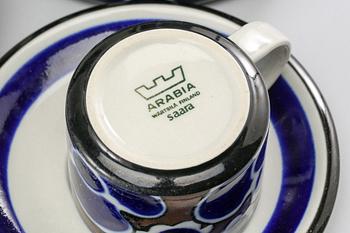 MAT- och KAFFESERVIS, 41 delar, stengods, "Saara", Anja Jaatinen-Winquist för Arabia, Finland, 1970-tal.