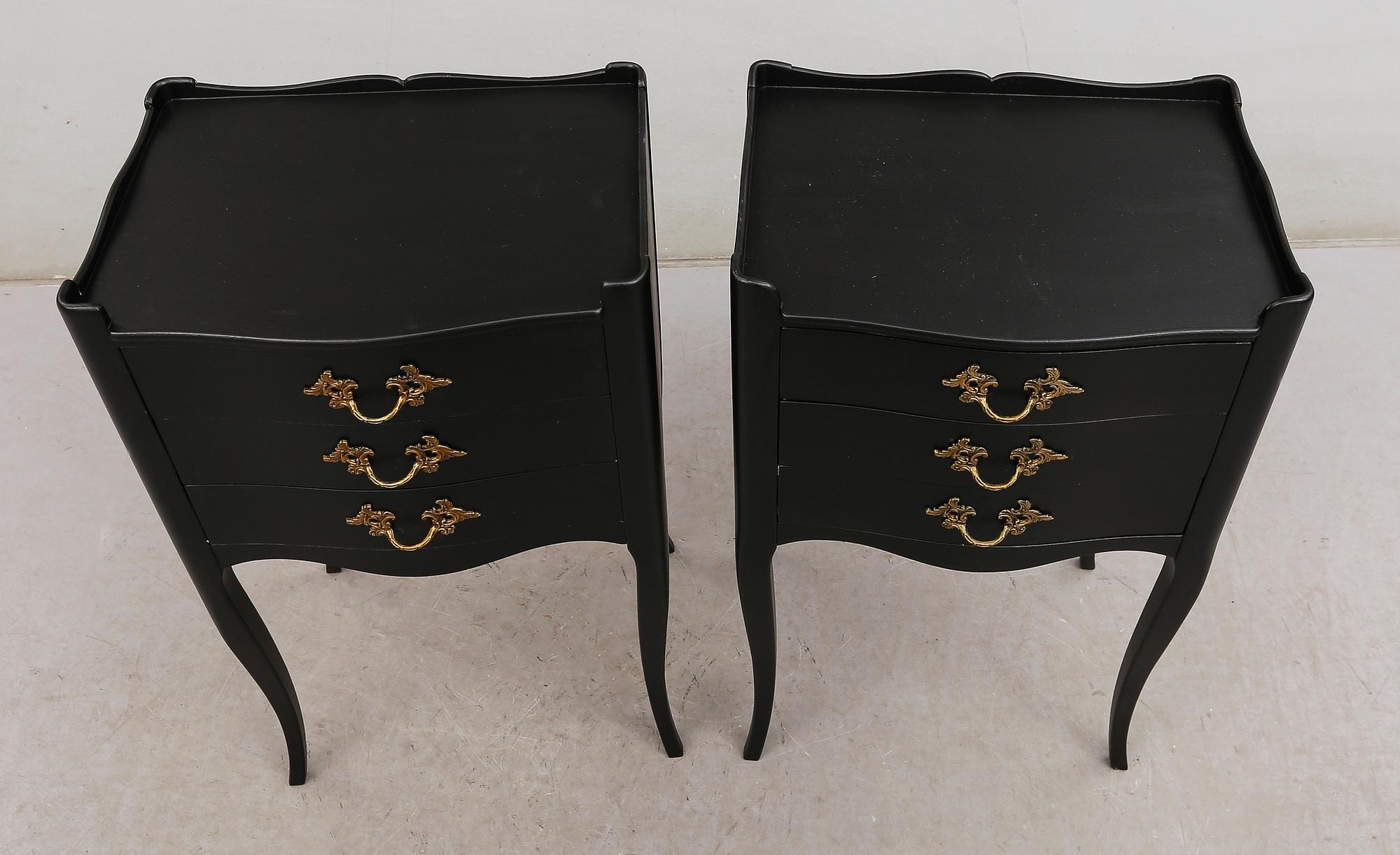 SÄNGBORD, 1 par, 1900-talets andra hälft.