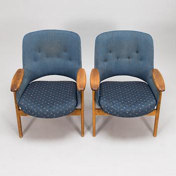 Olof Ottelin, fåtöljer, ett par, "Mister", Oy Stockmann Ab, Kervo Snickerifabrik 1950-tal.